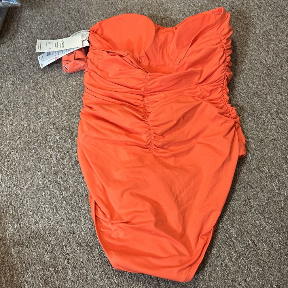 NEW Contrours Coco Reef Orange Tankini Top Koi 40D Bra Sized  NWT Textured - Picture 9 of 10